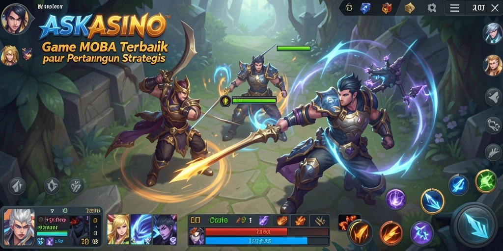 Screenshot menampilkan aksi seru dalam game MOBA ASKASINO.