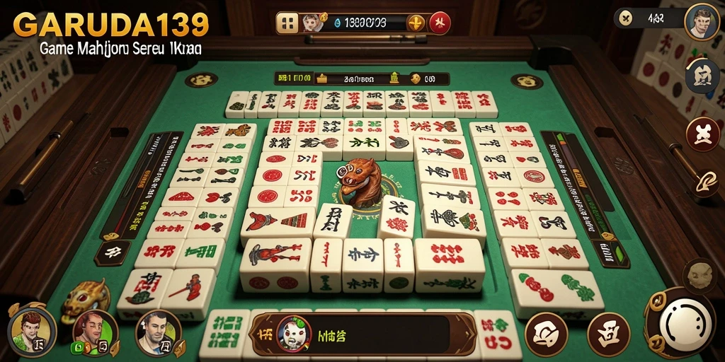 Tampilan gameplay GARUDA138 dengan elemen Mahjong yang menarik.