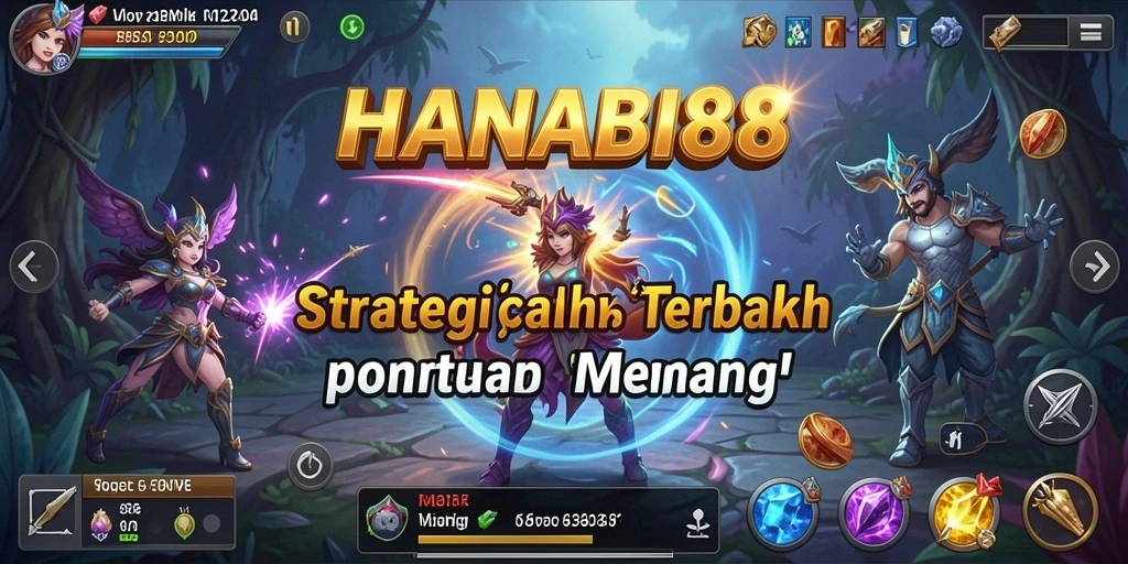 Tampilan seru gameplay strategis dalam HANABI88 dengan banyak karakter.