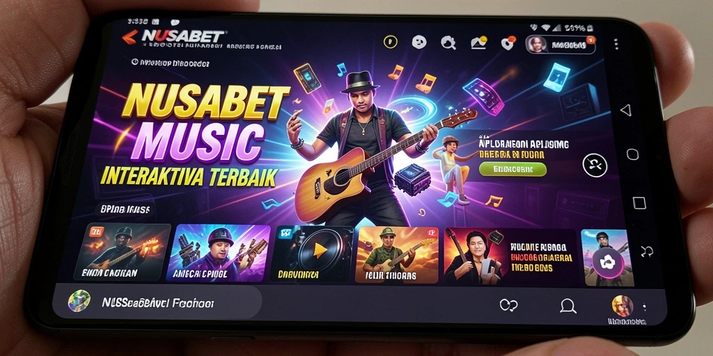 Screenshot NUSABET menampilkan antarmuka saat bermain musik interaktif.