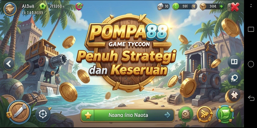 Tampilan gameplay POMPA88 dengan elemen Tycoon yang menarik.
