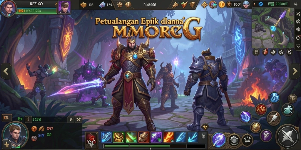 Tampilan gameplay <strong>REZIXO</strong> yang seru dan interaktif dalam dunia MMORPG.