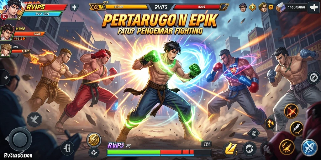 Tampilan dinamis pertarungan di RVIP5 yang mendebarkan.